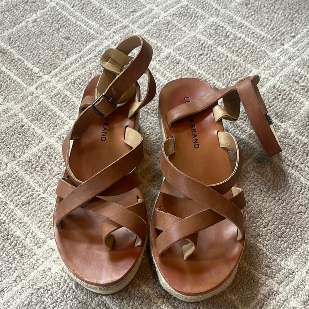 Lucky Brand Brown Platform Sandals